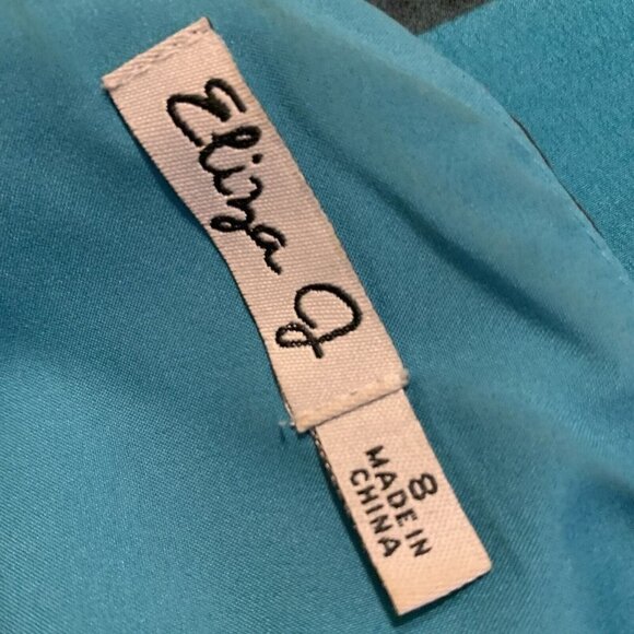 Eliza J. Sz 8. Lined Full Back Zip Shift Sheath Dress. Contrasting Band. B56 - Picture 9 of 10